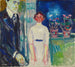 Mand og kvinde ved vinduet med potteplanter - Edvard Munch — visning af kunstværket