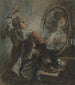 skuespilleren, der poserer foran et spejl - Honoré Daumier — visning af kunstværket