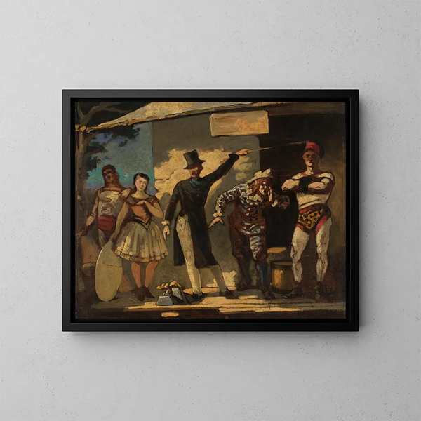 Les Saltimbanques - Honoré Daumier — indrammet kunstværk på væggen