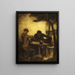Les buveurs - Honoré Daumier — indrammet kunstværk på væggen