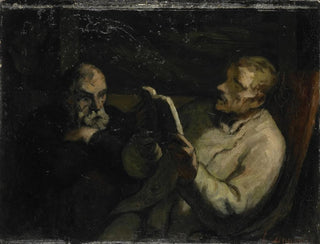 La Lecture - Honoré Daumier — visning af kunstværket