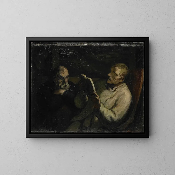La Lecture - Honoré Daumier — indrammet kunstværk på væggen