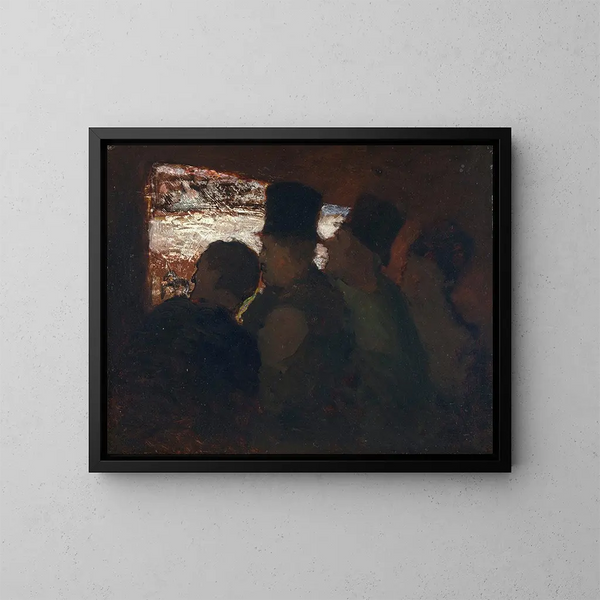 Offentlig teatermaleri - Honoré Daumier — indrammet kunstværk på væggen
