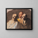 Tre tilskuere - Honoré Daumier — indrammet kunstværk på væggen