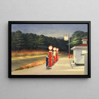 Gas - Edward Hopper | Kunsttryk Maleri Vægdekoration plakat kopi