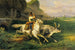 En romersk hyrde, der fører kvæg - Horace Vernet — visning af kunstværket