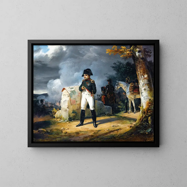 Napoleon Maleri i Charleroi, juni 1815 - Horace Vernet — indrammet kunstværk på væggen
