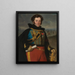 Portrait af oberst Auguste Frédéric Bon Amour Marquis de Talhout - Horace Vernet — indrammet kunstværk på væggen