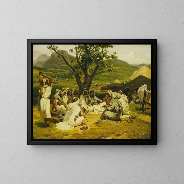 Le conteur arabe - Horace Vernet — indrammet kunstværk på væggen