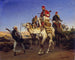 L'artisten og hans ledsagere, der rejser i ørkenen - Horace Vernet — visning af kunstværket
