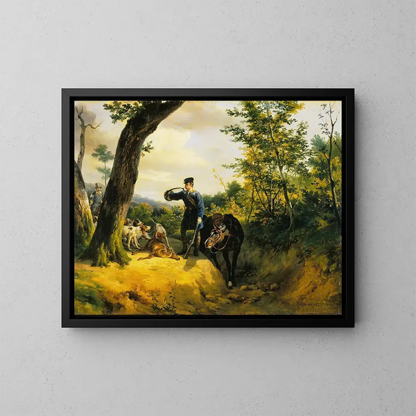 La carrière - Horace Vernet — indrammet kunstværk på væggen