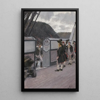 Howard Pyle - The Escape Of Arnold On The British SloopOfWar vulture.webp