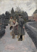 Washington i haven ved Mount Vernon - Howard Pyle — visning af kunstværket