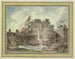 En romersk fontæne med en kvinde, der samler vand - Hubert Robert — visning af kunstværket