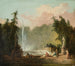 En fontæne i en park - Hubert Robert — visning af kunstværket