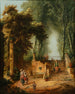Fontaine i en park - Hubert Robert — visning af kunstværket