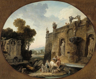 L'Abreuvoir - Hubert Robert — visning af kunstværket