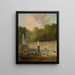 Lavandières i en park - Hubert Robert — indrammet kunstværk på væggen