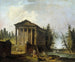 Det antikke tempel - Hubert Robert — visning af kunstværket