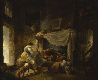 landkøkken i ruiner - Hubert Robert — visning af kunstværket