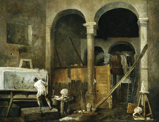 L'Atelier de l'artiste - Hubert Robert — visning af kunstværket