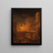 L'incendie de l'Hôtel-Dieu à Paris - Hubert Robert — indrammet kunstværk på væggen