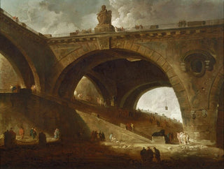 Le Vieux Pont - Hubert Robert — visning af kunstværket
