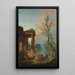 Le Portique d'un manoir de campagne - Hubert Robert — indrammet kunstværk på væggen