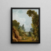 Le Pont Rustique Château de Méréville Frankrig - Hubert Robert — indrammet kunstværk på væggen