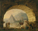 Vue d'antiquités sous une arche - Hubert Robert — visning af kunstværket