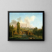 Vue du parc de Mrville - Hubert Robert — indrammet kunstværk på væggen
