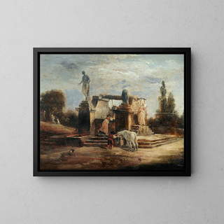 Hubert Robert - washerwomen at the fountain.webp