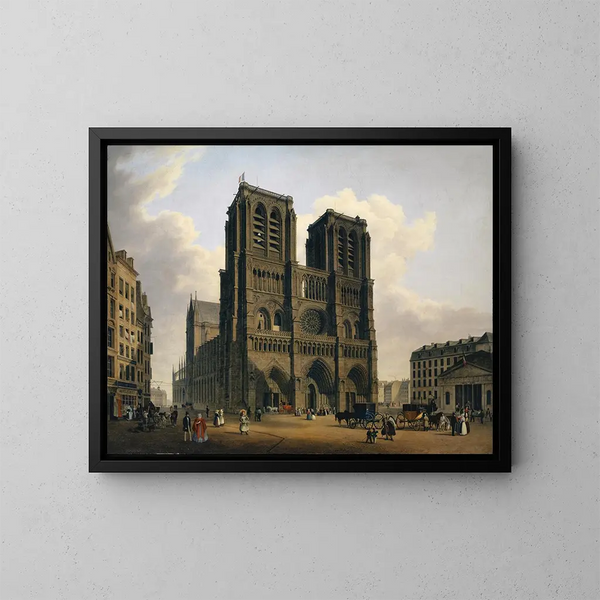 Notre-Dame de Paris - Hubert Sattler — indrammet kunstværk på væggen