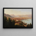 Vue de la ville de Bregenz - Hubert Sattler — indrammet kunstværk på væggen