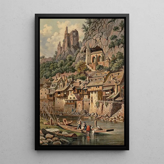 Hubert Sattler - View of the Rock Church and Castle Ruins in IdarOberstein.webp