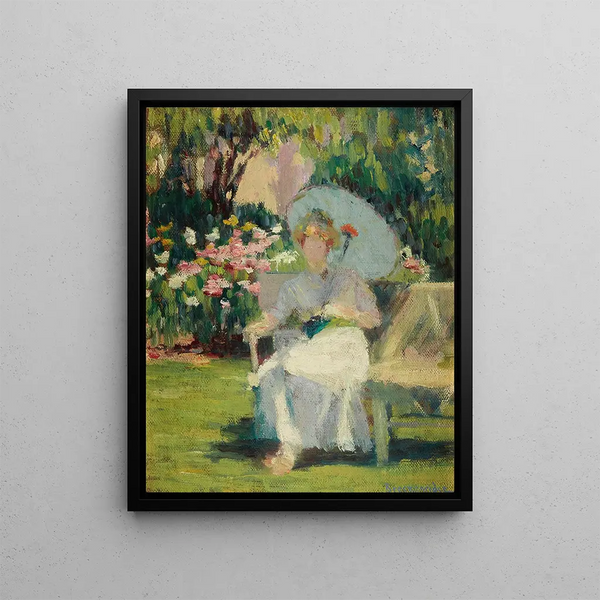 Hugh Henry Breckenridge - Portrait of Alice L Riddle Kindler in the Phlox Garden.webp