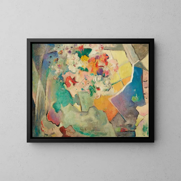 Bouquet de fenêtre - Hugh Henry Breckenridge — indrammet kunstværk på væggen
