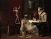 L'Atelier de l'artiste med selvportræt - Hugo Birger — visning af kunstværket