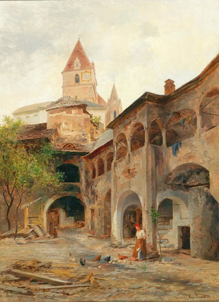 Hugo Darnaut - A view of the Theissenhoferhof in Weissenkirchen.webp