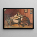 La joueuse de guitare - Hugo Wolff-Maage — indrammet kunstværk på væggen