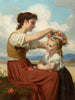 vilde blomsterkrone - Hugues Merle — visning af kunstværket