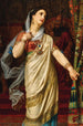 Esther foran Assuérus - Hugues Merle — visning af kunstværket