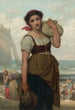 Laveuse à Étretat - Hugues Merle — visning af kunstværket