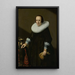 portræt af Geertruyd Reael, hustru til Philips Denijs - Huygh Pietersz Voskuyl — indrammet kunstværk på væggen