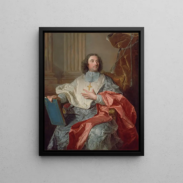 Charles de Saint-Albin ærkebiskop af Cambrai - Hyacinthe Rigaud — indrammet kunstværk på væggen