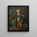 Portrait af en mand traditionelt kaldet Claude Louis Hector Duc de Villars - Hyacinthe Rigaud — indrammet kunstværk på væggen