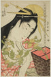 La courtisane Tsukioka du Hyogoya - Ichirakutei Eisui — visning af kunstværket