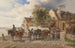 Chevaux de Halage ved flodbredden - Ignaz Ellminger | Reproduction — visning af kunstværket
