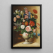 Vase med haveblomster - Ignác Klimkovič — indrammet kunstværk på væggen