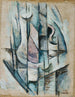 Cubist stilleben maleri - Ilmari Aalto — visning af kunstværket